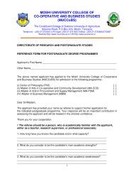 Reference Form - Moshi University College Of Co-operative ...