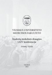 VILNIAUS UNIVERSITETO MEDICINOS FAKULTETO ... - SMD