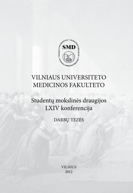 VILNIAUS UNIVERSITETO MEDICINOS FAKULTETO ... - SMD