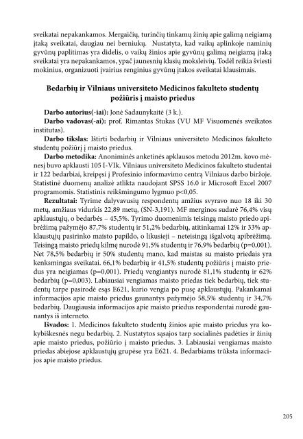 VILNIAUS UNIVERSITETO MEDICINOS FAKULTETO ... - SMD