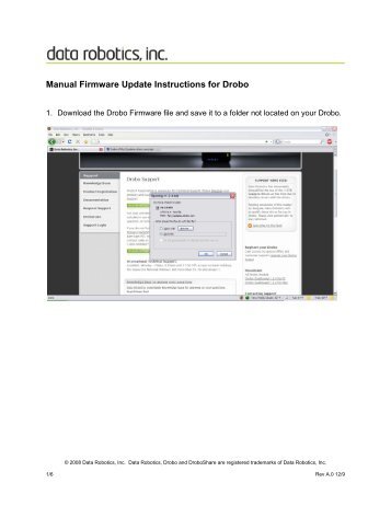 Manual Firmware Update Instructions for Drobo