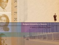 A Century of Reaching Higher (PDF) - Rutgers-Newark