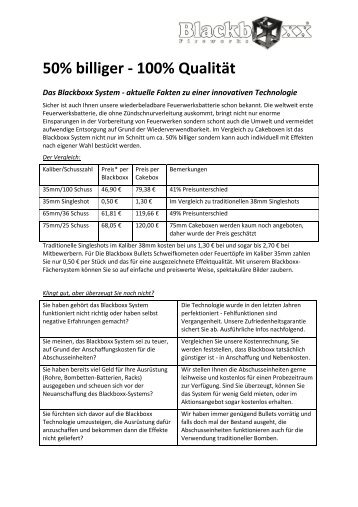 Neuheiten zum Blackboxx System