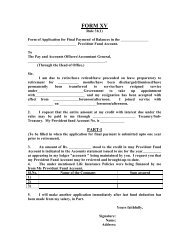 FORM XV- Application for Final payment of PF - stg1.kar.nic.in