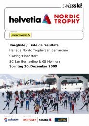 Rangliste / Liste de rÃ©sultats Helvetia Nordic Trophy San Bernardino ...