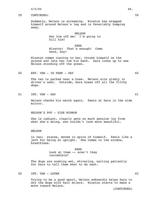 SWEET NOVEMBER - Daily Script