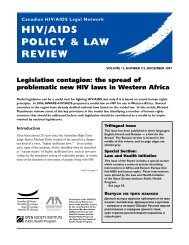 HIV/AIDS Policy & Law Review 12(2-3) â December 2007 - CATIE