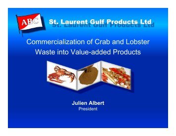 Commercialization of Crab and Lobster Waste into Value ... - CCFI