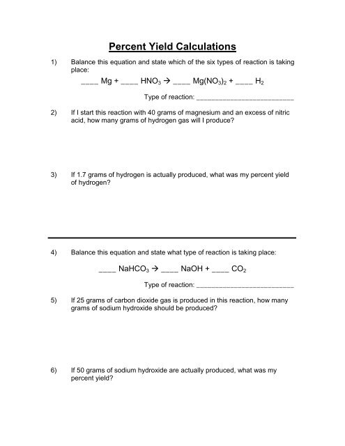 limiting-reagent-and-percent-yield-worksheet