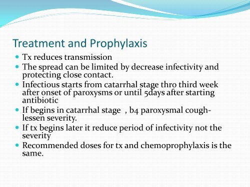 CLINICAL PRESENTATION AND MANAGEMENT OF PERTUSSIS