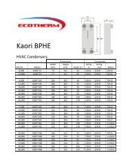 Condensers BPHE (PDF) - Ecotherm