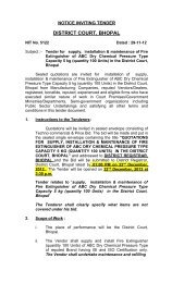 Tender for Supply of Fire Extinguisher - High Court