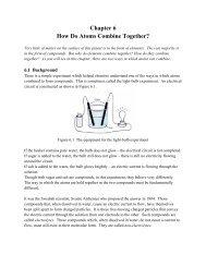 Chapter 6 How Do Atoms Combine Together?