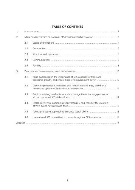 National SpS Coordination Mechanisms - Standards and Trade ...