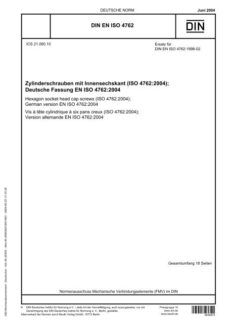 form 965 and 8992
DIN EN ISO 9 Zylinderschrauben mit Innensechskant (ISO ... form 965 and 8992
DIN EN ISO 9 Zylinderschrauben mit Innensechskant (ISO ...