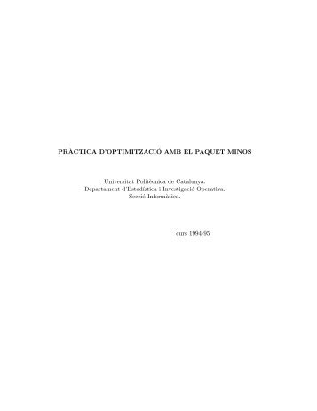 OptimitzaciÃ³ d'un coet multietapa - Departament d'EstadÃ­stica i ...