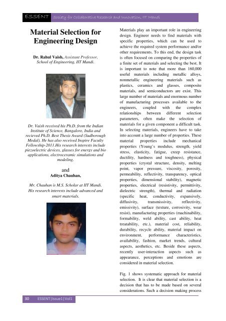 Issue1. Vol.1 (April, 2013) - IIT Mandi