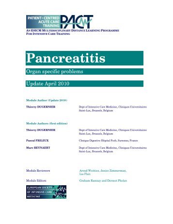 Pancreatitis Updated April 2010.pdf - PACT - ESICM