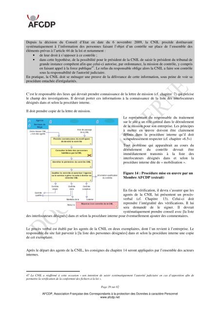 a un eventuel controle sur place de la cnil - L'Afcdp