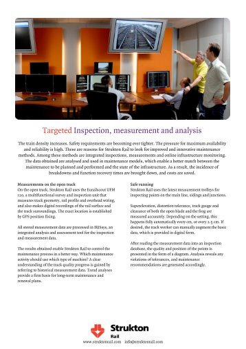 Targeted Inspection, measurement and analysis - Strukton Rail