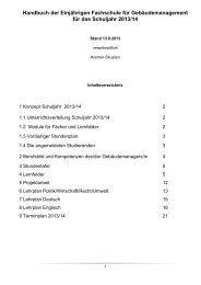 Handbuch der Einjährigen Fachschule für Gebäudemanagement für ...