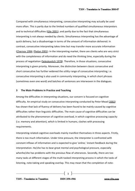 The Conceptual Mapping Model in Consecutive Interpreting Teaching