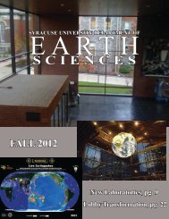 Department Newsletter - Syracuse Universe Department of Earth ...