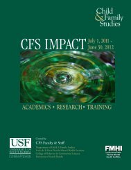 Impact Report - Child & Family Studies - University of South Florida