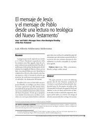 El mensaje de JesÃºs y el mensaje de Pablo desde una lectura no ...