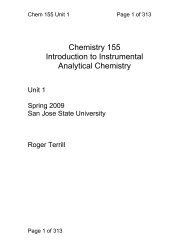 Chemistry 155 Introduction to Instrumental Analytical Chemistry