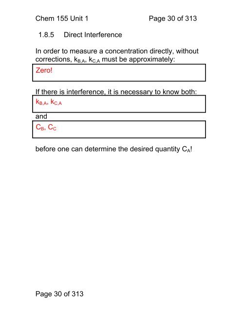 Chemistry 155 Introduction to Instrumental Analytical Chemistry