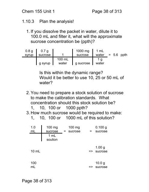 Chemistry 155 Introduction to Instrumental Analytical Chemistry