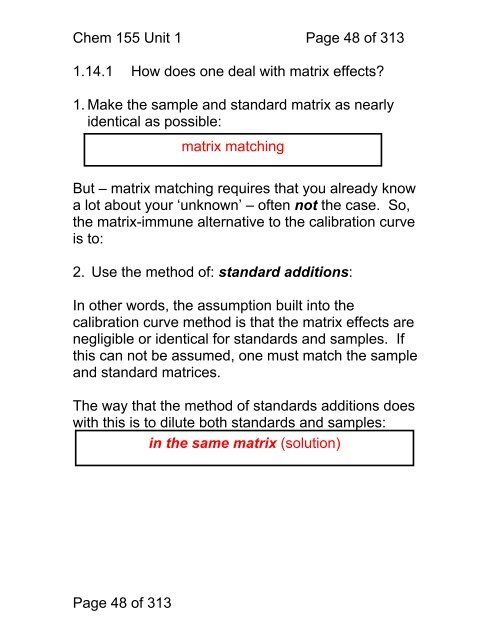 Chemistry 155 Introduction to Instrumental Analytical Chemistry