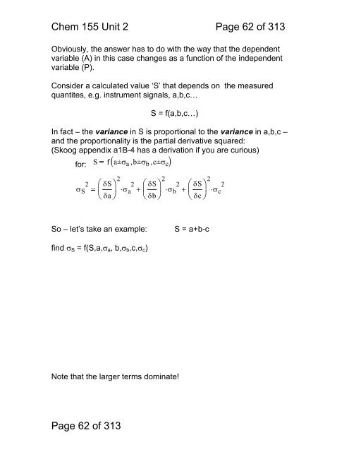 Chemistry 155 Introduction to Instrumental Analytical Chemistry