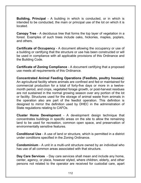 Zoning Ordinance - Orangeburg County