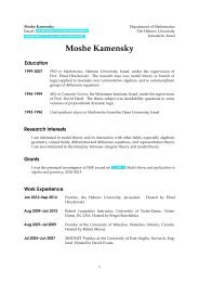 Moshe Kamensky - The Einstein Institute of Mathematics
