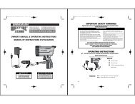 operating instructions important safety warnings - Brinkmann