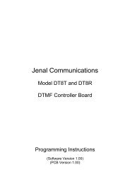 Click here for the DT8R/DT8T manual - Jenal Communications