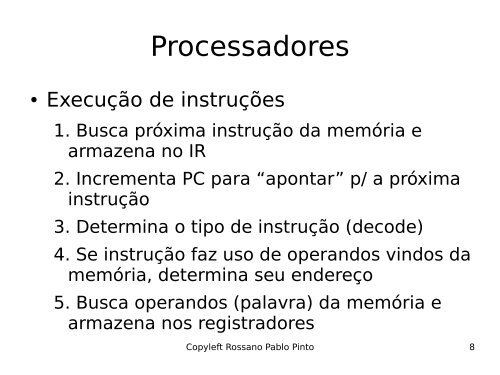 Introdução à Organização de Computadores - Rossano.pro.br
