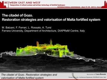 The citadel of Gozo. Restoration strategies and valorisation of Malta ...