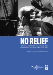 No Relief - Centre for Humanitarian Dialogue
