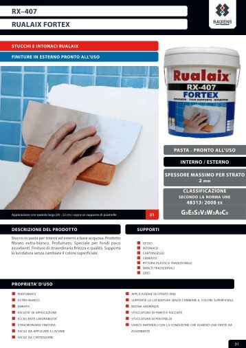 rualaix rx-407 fortex stucchi e intonaci - Crocispa.it