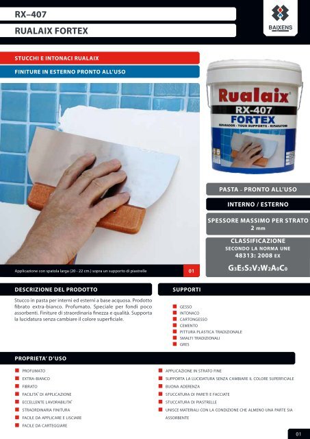 rualaix rx-407 fortex stucchi e intonaci - Crocispa.it