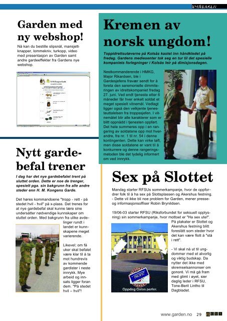 Gardisten nr.3-2003 4.0.qxd - Hans Majestet Kongens Garde