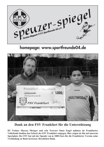 homepage: www.sportfreunde04.de - Speuzer in Bildern