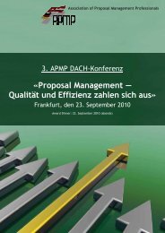 Proposal Management - Qualität und Effizienz zahlen ... - APMP DACH