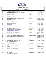 FEBRUARY 2007 SCHEDULE OF EVENTS - Western Fair District