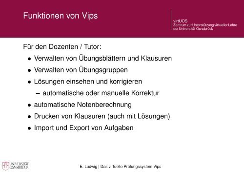 Gute Noten: Das virtuelle PrÃ¼fungssystem Vips - Stud.IP