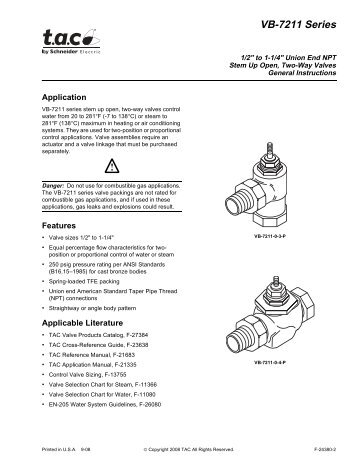 VB-7211 Series - Categories On Acme Control Service, Inc.