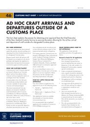 Ad hoc craft arrivals and departures outside of a Customs place